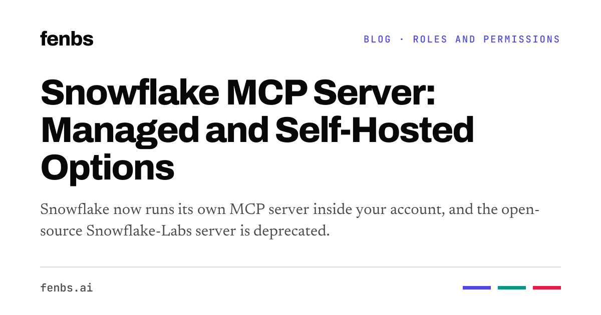 Snowflake MCP server: managed and self-hosted options